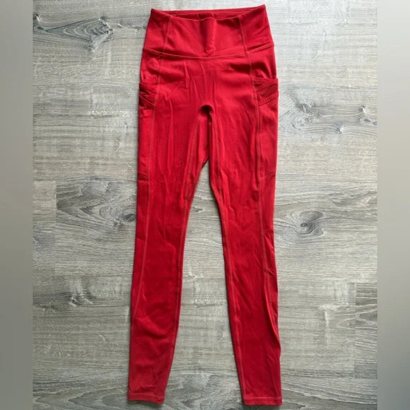 Fabletics Motion365 Women’s XXS High-Waisted Red Leggings - Picture 3 of 10